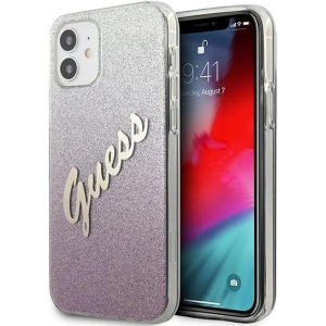 Hurtownia GSM - Etui Guess GUHCP12SPCUGLSPI Apple iPhone 12 mini rosa/pink Hardcase Glitter Gradient Script - GUE862PNK - {ean13} - Hurt