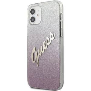 Hurtownia GSM - Etui Guess GUHCP12SPCUGLSPI Apple iPhone 12 mini rosa/pink Hardcase Glitter Gradient Script - GUE862PNK - {ean13} - Hurt