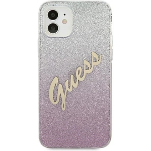 Hurtownia GSM - Etui Guess GUHCP12SPCUGLSPI Apple iPhone 12 mini rosa/pink Hardcase Glitter Gradient Script - GUE862PNK - {ean13} - Hurt