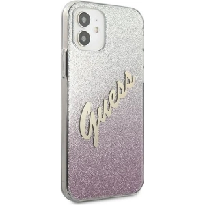 Hurtownia GSM - Etui Guess GUHCP12SPCUGLSPI Apple iPhone 12 mini rosa/pink Hardcase Glitter Gradient Script - GUE862PNK - {ean13} - Hurt