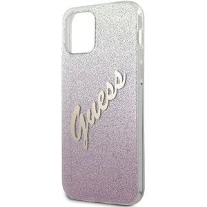 Hurtownia GSM - Etui Guess GUHCP12SPCUGLSPI Apple iPhone 12 mini rosa/pink Hardcase Glitter Gradient Script - GUE862PNK - {ean13} - Hurt