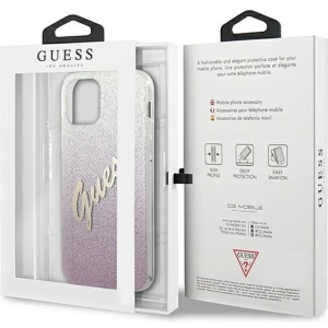 Hurtownia GSM - Etui Guess GUHCP12SPCUGLSPI Apple iPhone 12 mini rosa/pink Hardcase Glitter Gradient Script - GUE862PNK - {ean13} - Hurt