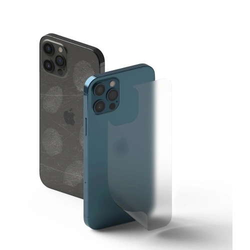 Matowa Folia Ringke Invisible Defender na tył iPhone 12/12 Pro [2 PACK]
