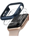 Etui Nakładka Ringke Slim Apple Watch 44mm Metallic Blue + Clear [2 PACK]
