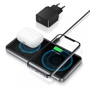 ESR HaloLock 2w1 Magnetic MagSafe Wireless Charger Black