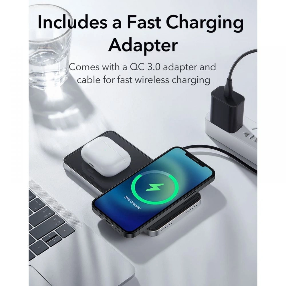 Wholesale ESR HaloLock 2w1 Magnetic MagSafe Wireless Charger Black - ESR298BLK - {ean13} - Hurt