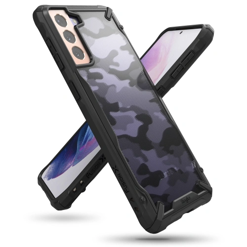 Etui Ringke Fusion-X Design Samsung Galaxy S21 Camo (Moro) Black