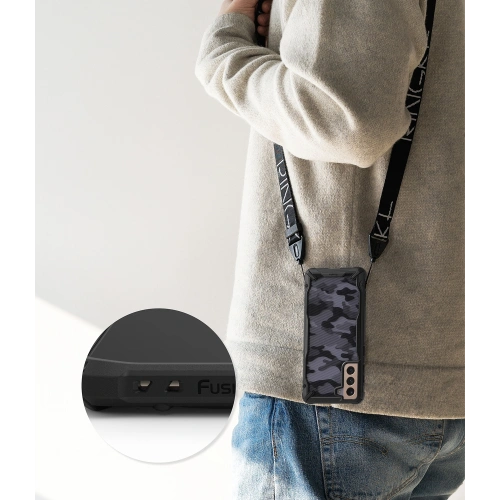 Etui Ringke Fusion-X Design Samsung Galaxy S21 Camo (Moro) Black