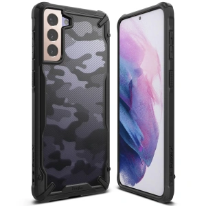 Hurtownia GSM - Case Ringke Fusion-X Design Samsung Galaxy S21+ Plus Camo (Moro) Schwarz - RGK1340CAM - {ean13} - Hurt