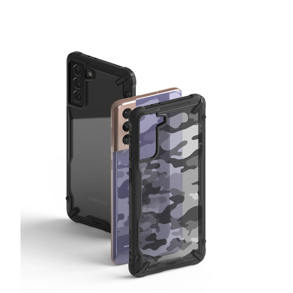Wholesale Ringke Fusion-X Design Samsung Galaxy S21+ Plus Camo (Moro) Black - RGK1340CAM - {ean13} - Hurt