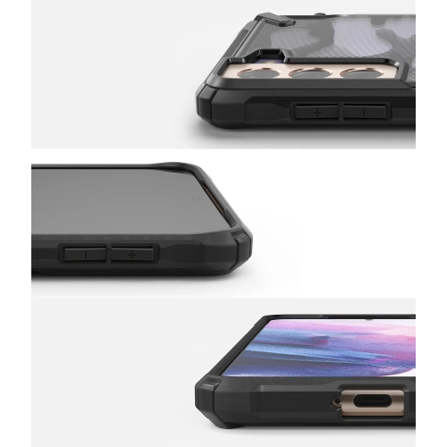 Etui Ringke Fusion-X Design Samsung Galaxy S21+ Plus Camo (Moro) Black