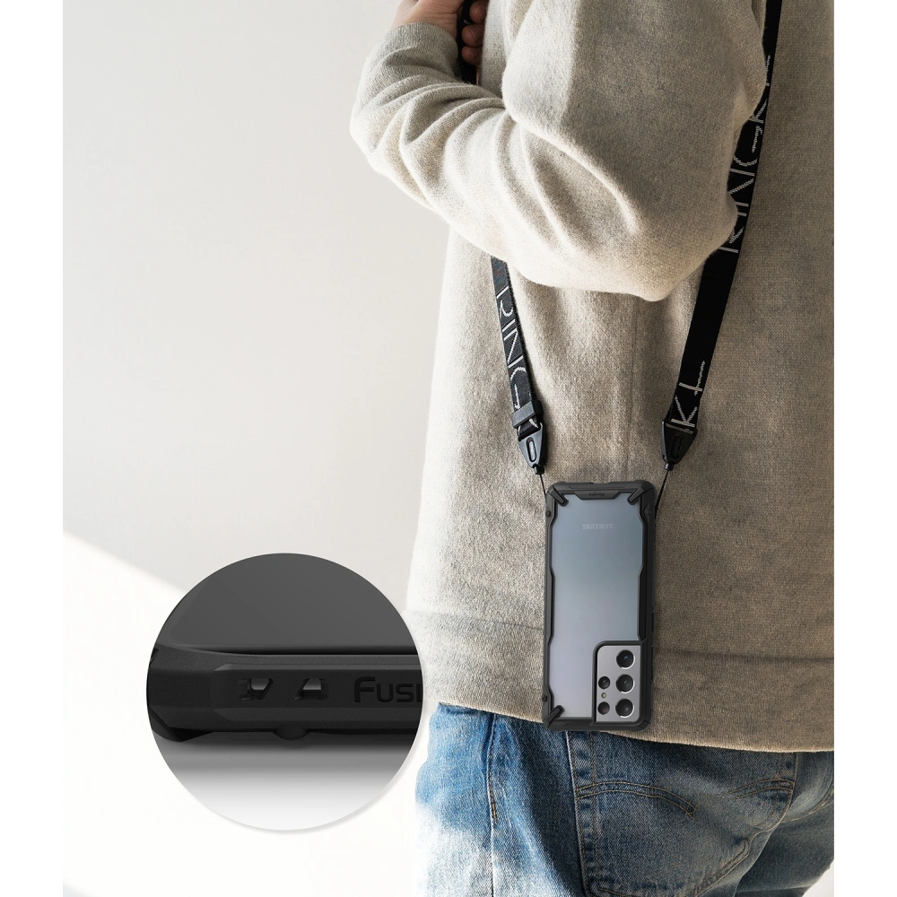 Wholesale Ringke Fusion-X Samsung Galaxy S21 Ultra Black - RGK1343BLK - {ean13} - Hurt