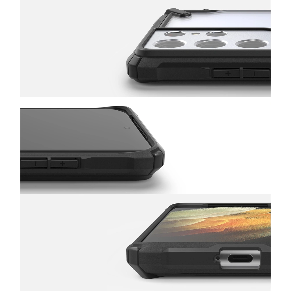 Wholesale Ringke Fusion-X Samsung Galaxy S21 Ultra Black - RGK1343BLK - {ean13} - Hurt