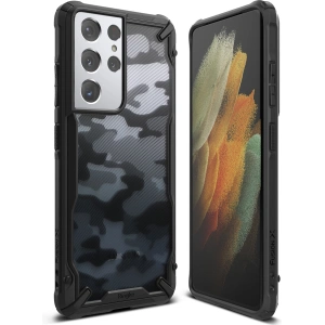 Etui Ringke Fusion-X Design Samsung Galaxy S21 Ultra Camo (Moro) Black