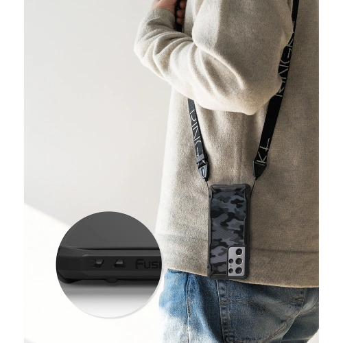 Etui Ringke Fusion-X Design Samsung Galaxy S21 Ultra Camo (Moro) Black