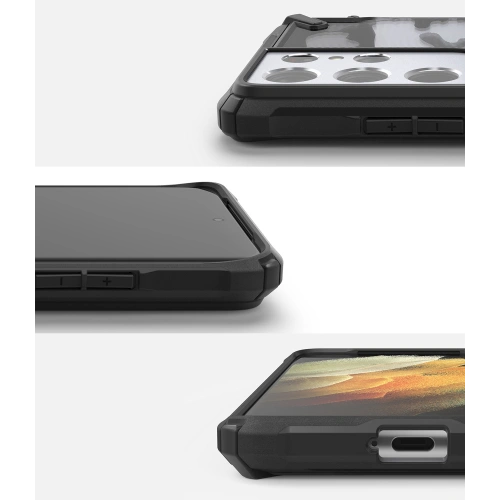 Etui Ringke Fusion-X Design Samsung Galaxy S21 Ultra Camo (Moro) Black
