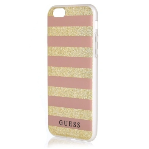 Etui Guess GUHCP7STGPI Apple iPhone 7 gold/pink hardcase Ethnic Chic Stripes 3D