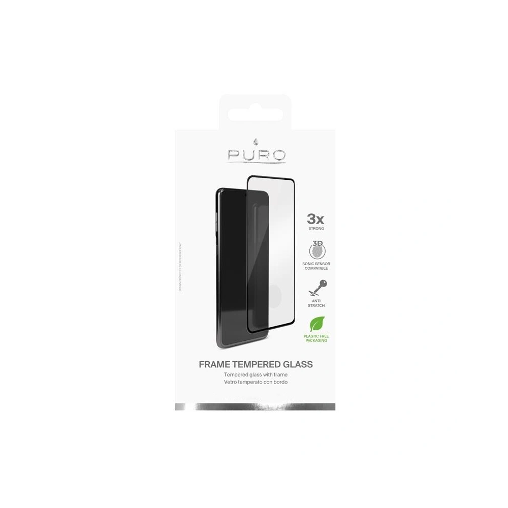 Hurtownia GSM - Gehärtetes Glas PURO Frame Tempered Glass Samsung Galaxy S21+ Plus (schwarz) - PUR392BLR - {ean13} - Hurt