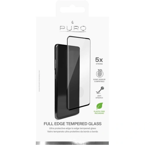 Szkło hartowane PURO Premium Full Edge Tempered Glass Case Friendly Samsung Galaxy S21 Ultra (czarne)