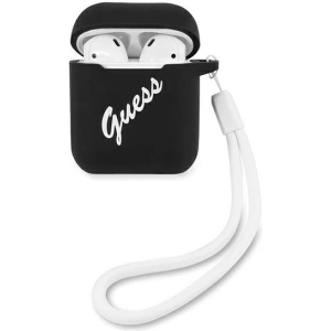 Hurtownia GSM - Etui Guess GUACA2LSVSBW Apple AirPods cover czarno biały/black white Silicone Vintage - GUE864BLKWHT - {ean13} - Hurt