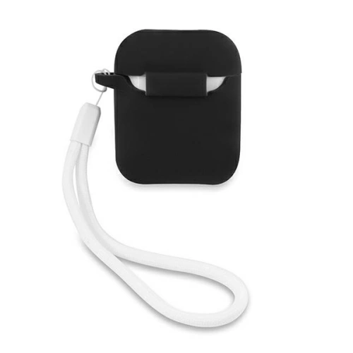 Etui Guess GUACA2LSVSBW Apple AirPods cover czarno biały/black white Silicone Vintage