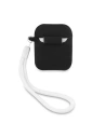 Hurtownia GSM - Etui Guess GUACA2LSVSBW Apple AirPods cover czarno biały/black white Silicone Vintage - GUE864BLKWHT - {ean13} - Hurt