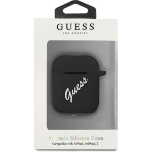 Hurtownia GSM - Etui Guess GUACA2LSVSBW Apple AirPods cover czarno biały/black white Silicone Vintage - GUE864BLKWHT - {ean13} - Hurt