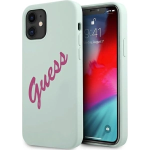 Hurtownia GSM - Case Guess GUHCP12SLSVSBF Apple iPhone 12 mini blau fuchsia/hardcase Silikon Vintage - GUE866BLUFKS - {ean13} - Hurt