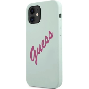 Hurtownia GSM - Case Guess GUHCP12SLSVSBF Apple iPhone 12 mini blau fuchsia/hardcase Silikon Vintage - GUE866BLUFKS - {ean13} - Hurt
