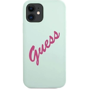 Hurtownia GSM - Case Guess GUHCP12SLSVSBF Apple iPhone 12 mini blau fuchsia/hardcase Silikon Vintage - GUE866BLUFKS - {ean13} - Hurt