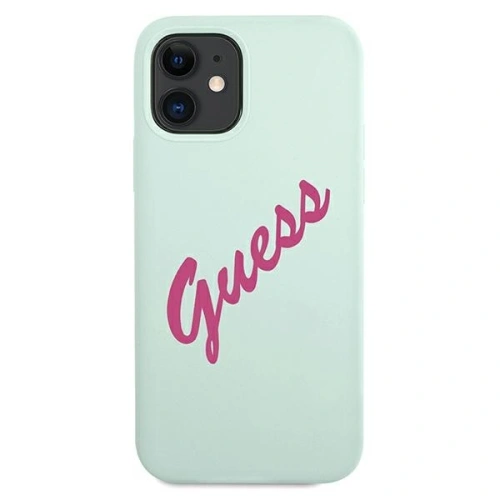 Etui Guess GUHCP12SLSVSBF Apple iPhone 12 mini niebieski fuksja/blue fuschia hardcase Silicone Vintage