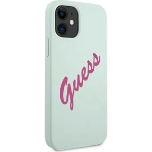 Hurtownia GSM - Case Guess GUHCP12SLSVSBF Apple iPhone 12 mini blau fuchsia/hardcase Silikon Vintage - GUE866BLUFKS - {ean13} - Hurt