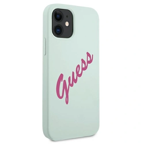 Etui Guess GUHCP12SLSVSBF Apple iPhone 12 mini niebieski fuksja/blue fuschia hardcase Silicone Vintage