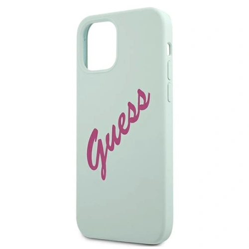 Etui Guess GUHCP12SLSVSBF Apple iPhone 12 mini niebieski fuksja/blue fuschia hardcase Silicone Vintage