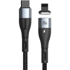 Kabel magnetyczny USB-C - Lightning Baseus Zinc 20W 1m (czarny)