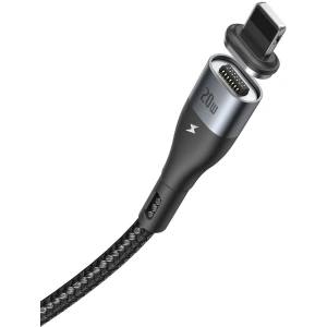 Kabel magnetyczny USB-C - Lightning Baseus Zinc 20W 1m (czarny)