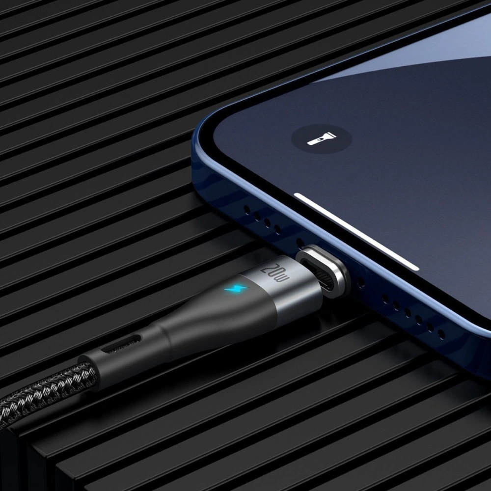 Hurtownia GSM - Kabel magnetyczny USB-C - Lightning Baseus Zinc 20W 1m (czarny) - BSU2006BLK - {ean13} - Hurt