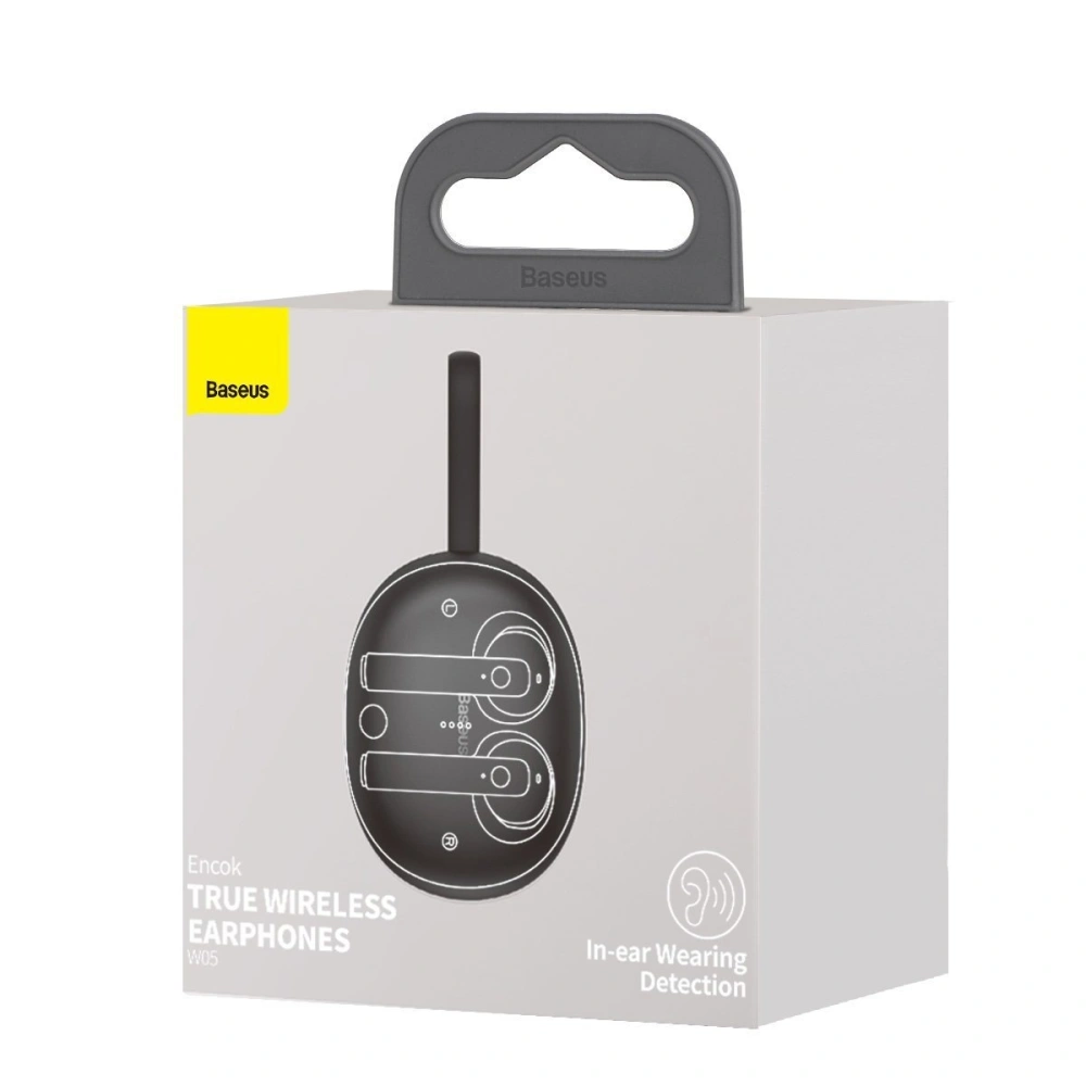 Wholesale Baseus Encok True Wireless Earphones W05 (black) - BSU2008BLK - {ean13} - Hurt