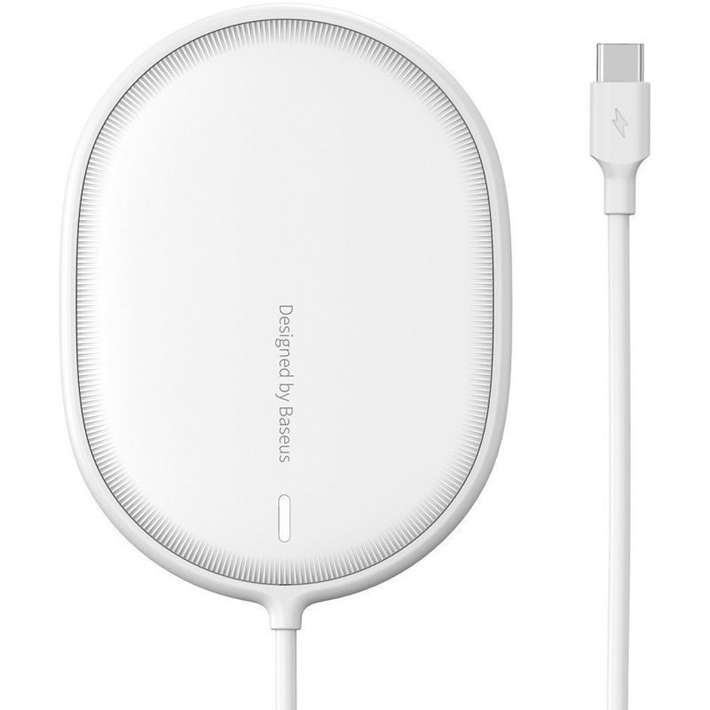 Baseus Distributor - 6953156232655 - BSU2012WHT - Baseus Light wireless induction charger for iPhone 12, 15W (white) - B2B homescreen