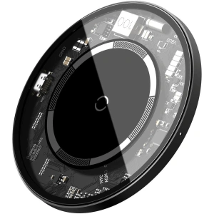 Bezprzewodowa ładowarka indukcyjna z magnesem Baseus Simple 15W (przezroczysta)