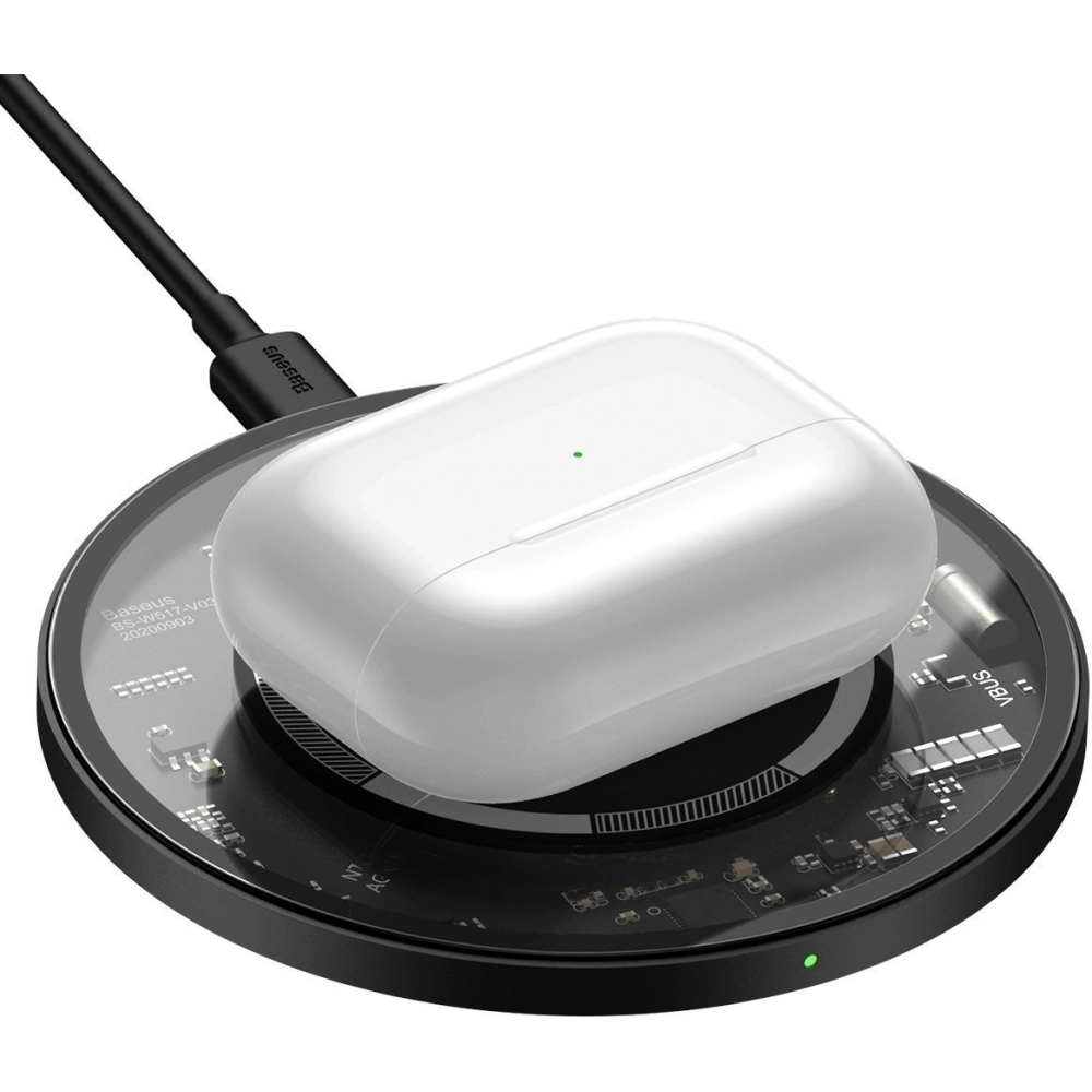 Wholesale Baseus Simple 15W wireless induction charger with magnet (transparent) - BSU2013CL - {ean13} - Hurt