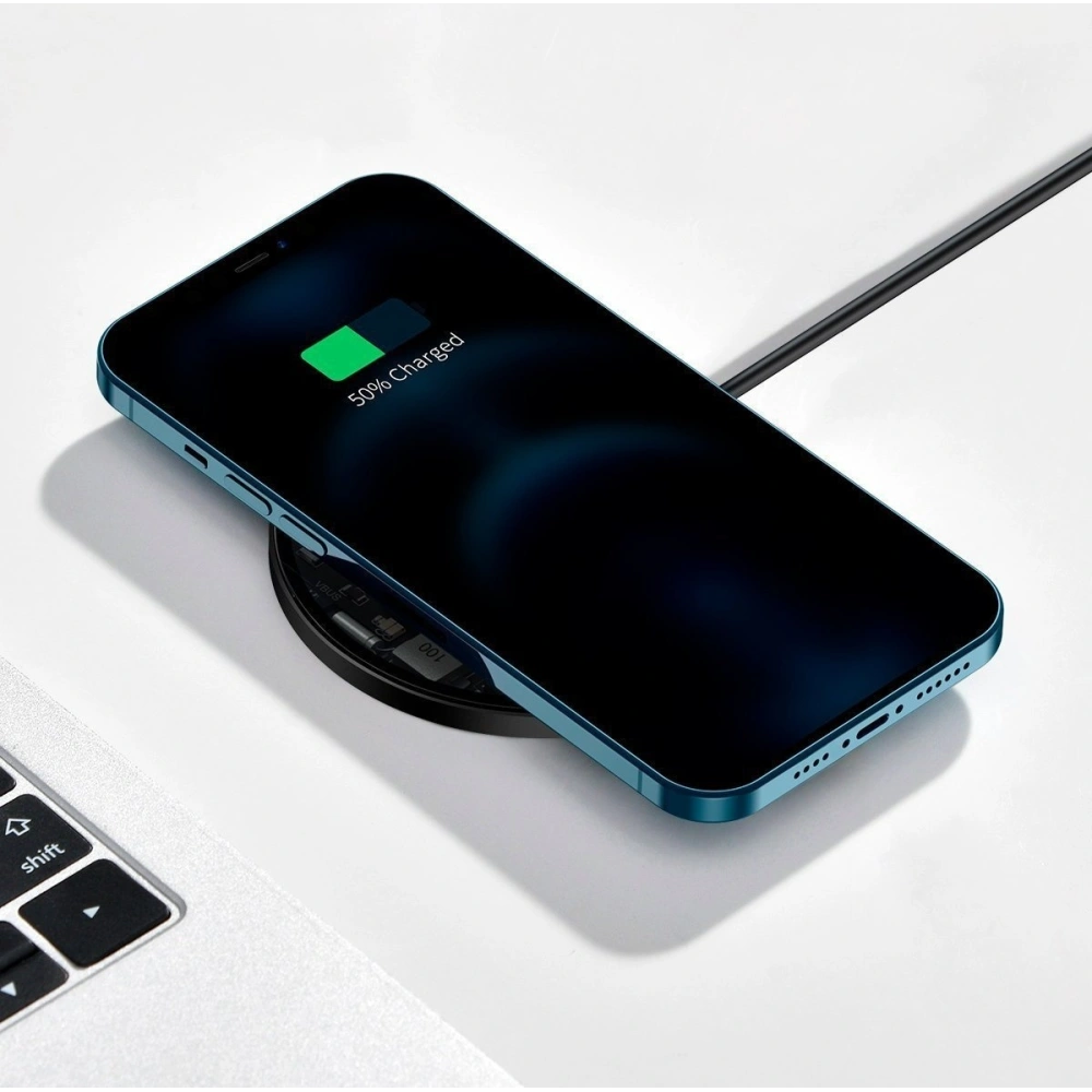 Wholesale Baseus Simple 15W wireless induction charger with magnet (transparent) - BSU2013CL - {ean13} - Hurt