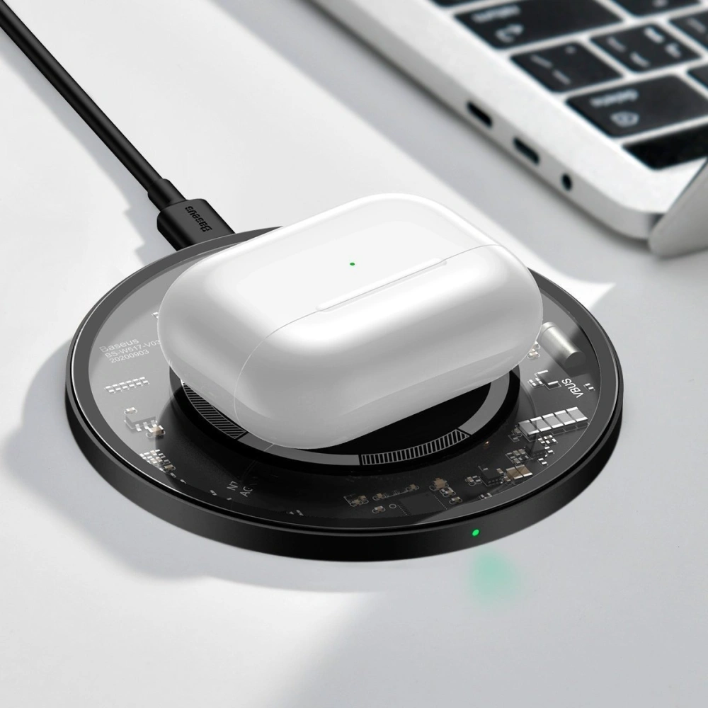 Wholesale Baseus Simple 15W wireless induction charger with magnet (transparent) - BSU2013CL - {ean13} - Hurt