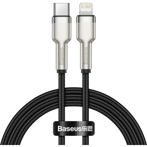 Kabel USB-C do Lightning Baseus Cafule, PD, 20W, 1m (czarny)