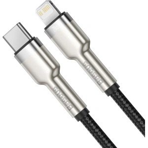 USB-C cable for Lightning Baseus Cafule, PD, 20W, 1m (black)