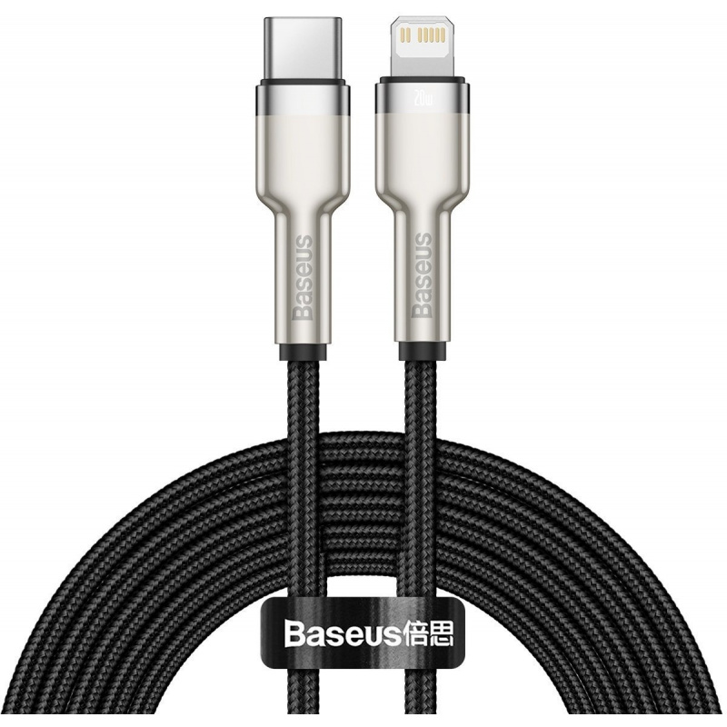 Hurtownia Baseus - 6953156202108 - BSU2016BLK - Kabel USB-C do Lightning Baseus Cafule, PD, 20W, 2m (czarny) - B2B homescreen