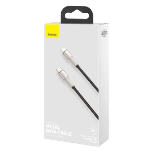 Kabel USB-C do Lightning Baseus Cafule, PD, 20W, 2m (czarny)