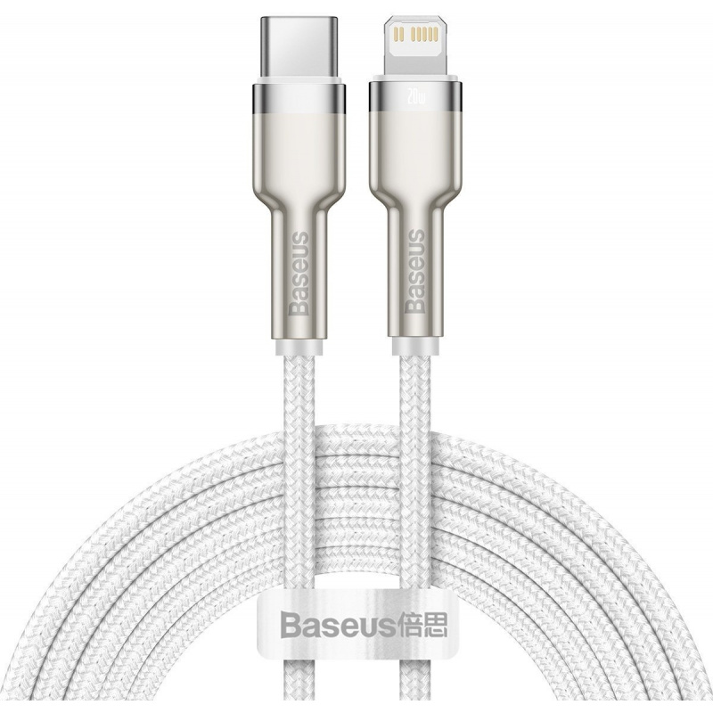 Hurtownia Baseus - 6953156202115 - BSU2017WHT - Kabel USB-C do Lightning Baseus Cafule, PD, 20W, 2m (biały) - B2B homescreen