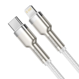 USB-C cable for Lightning Baseus Cafule, PD, 20W, 2m (white)