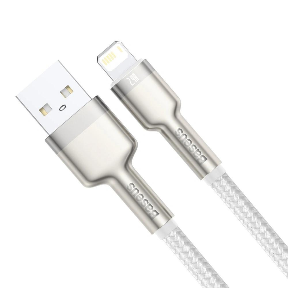 Wholesale USB cable for Lightning Baseus Cafule, 2.4A, 2m (white) - BSU2024WHT - {ean13} - Hurt